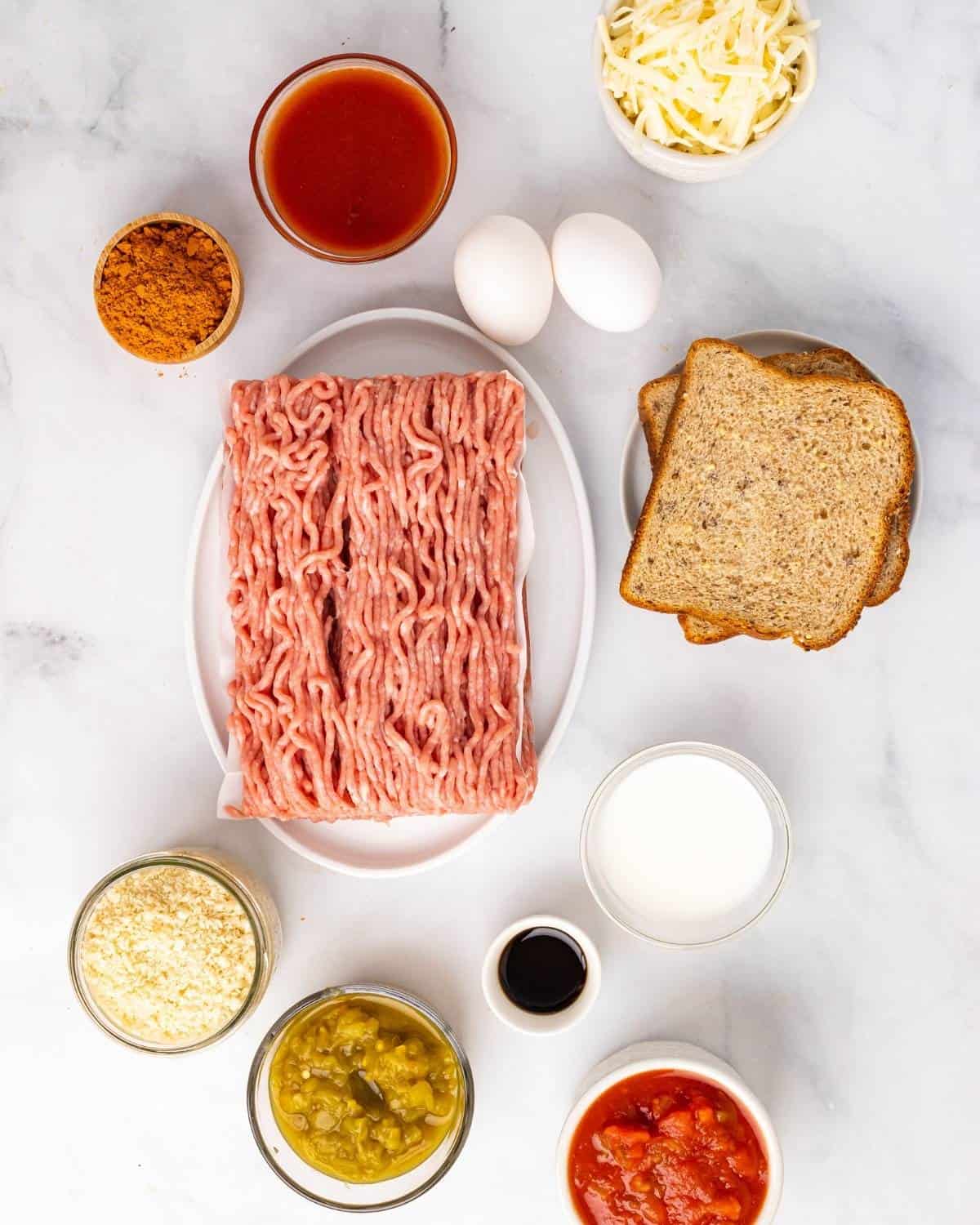 ingredients to make mexican meatloaf recipe