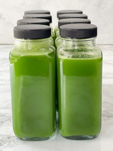 vitamix green juice made using a blender
