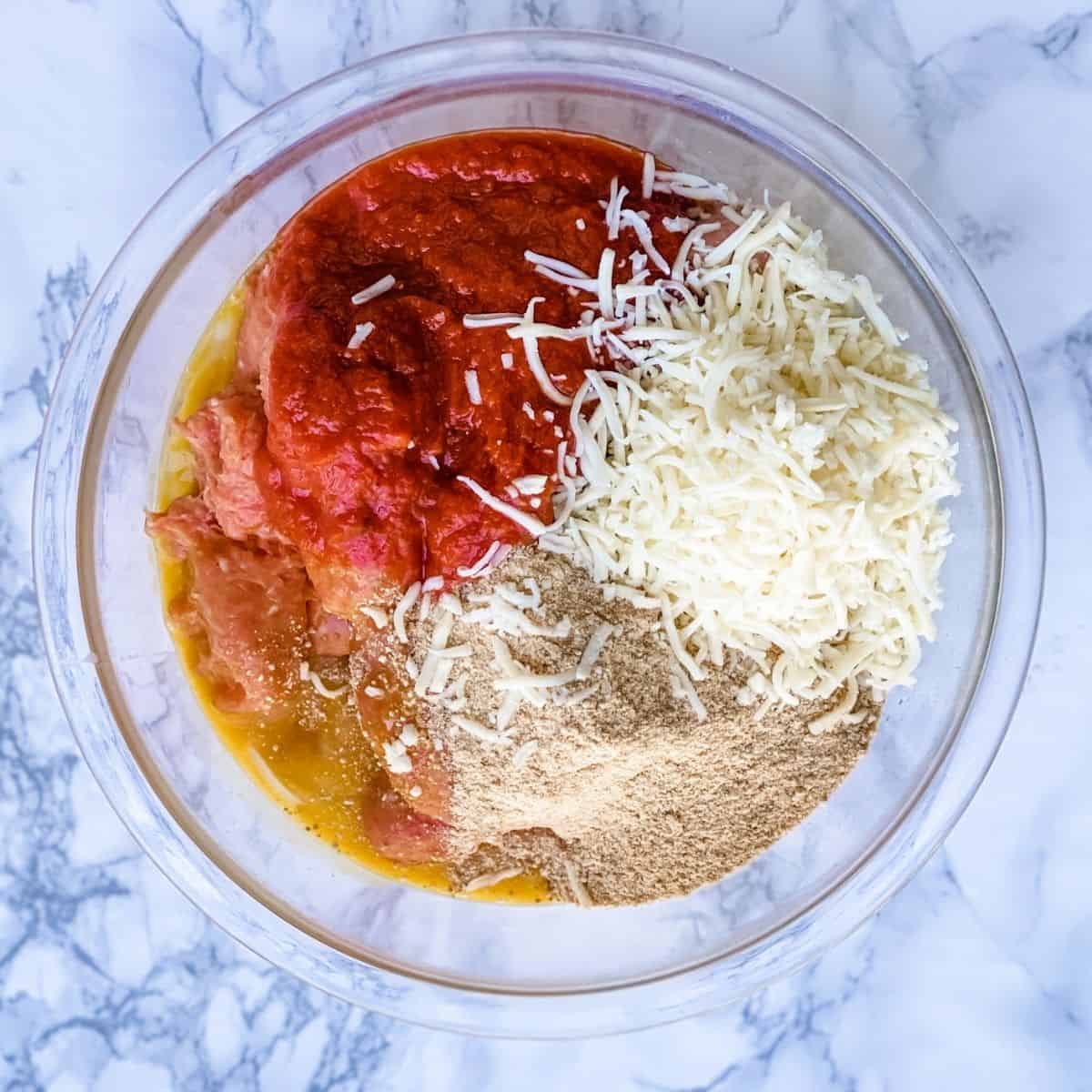 meatloaf ingredients in a bowl
