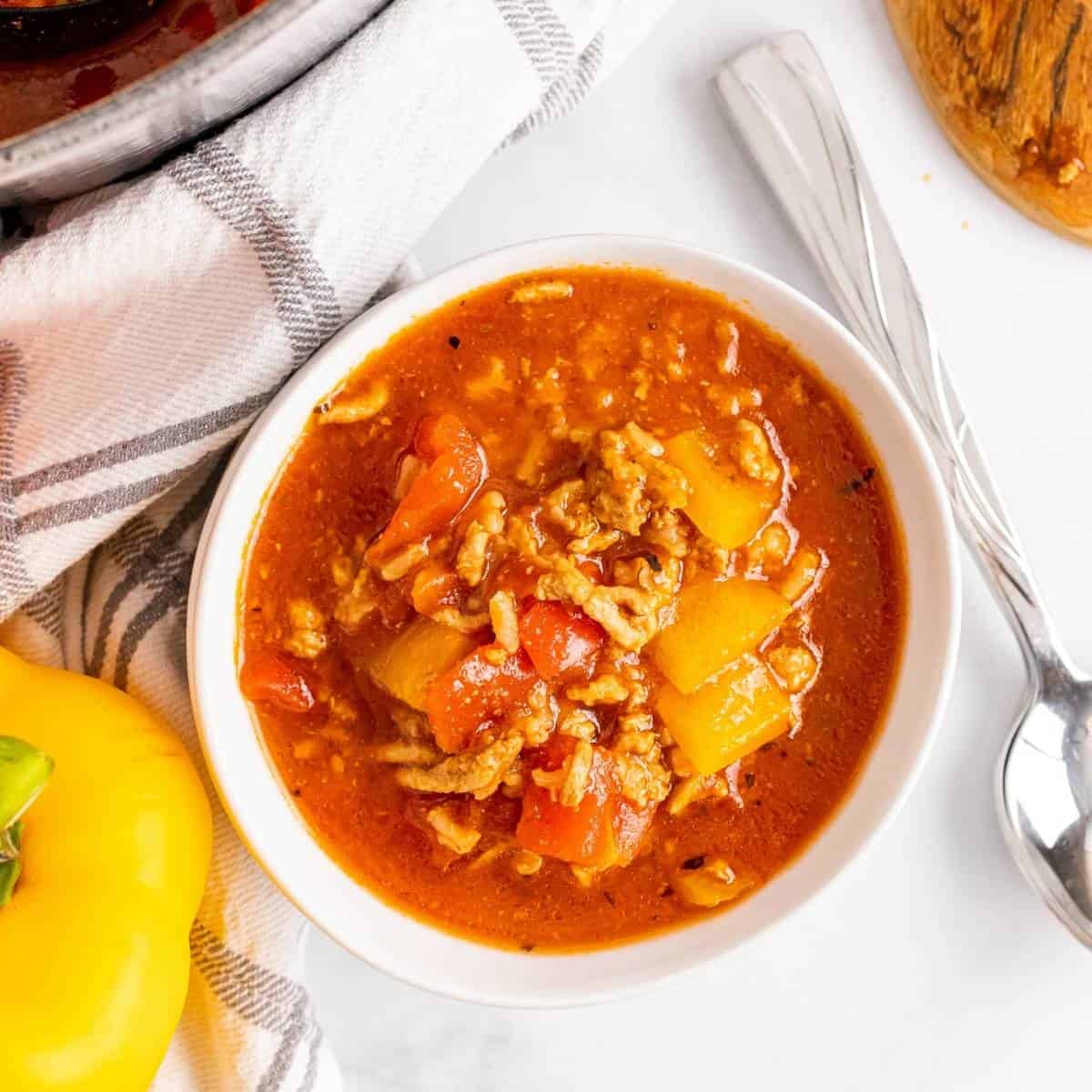 healthy stuffed pepper soup recipe