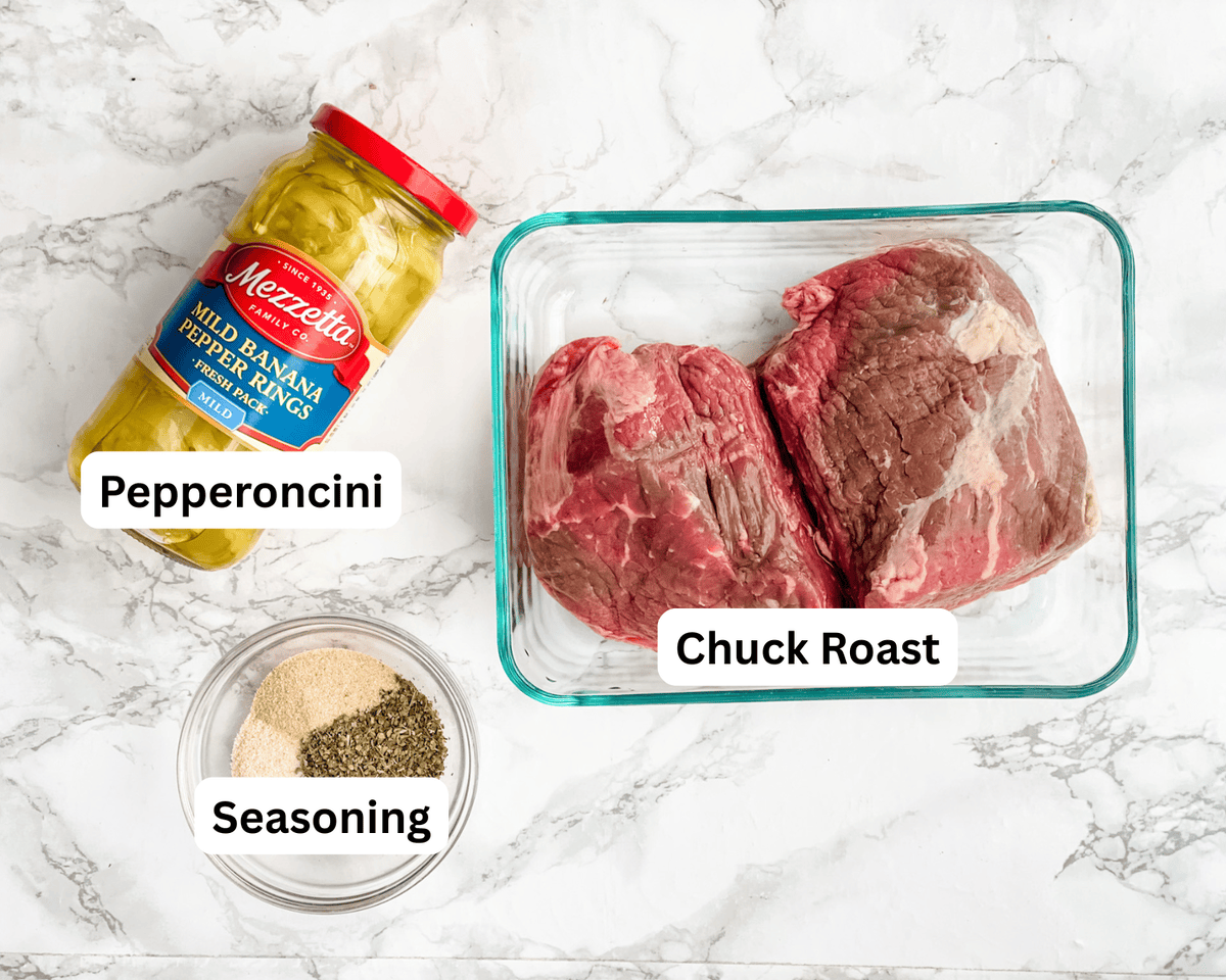 ingredients for italian beef.