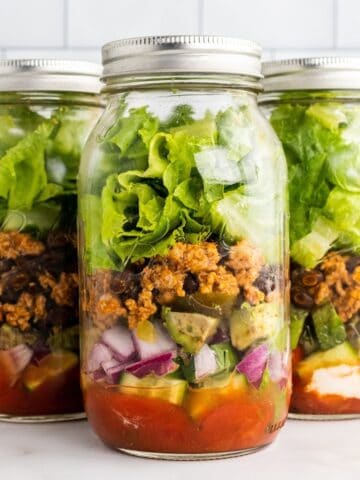 healthy taco salad in a jar recipe