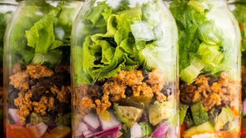 healthy taco salad in a jar recipe