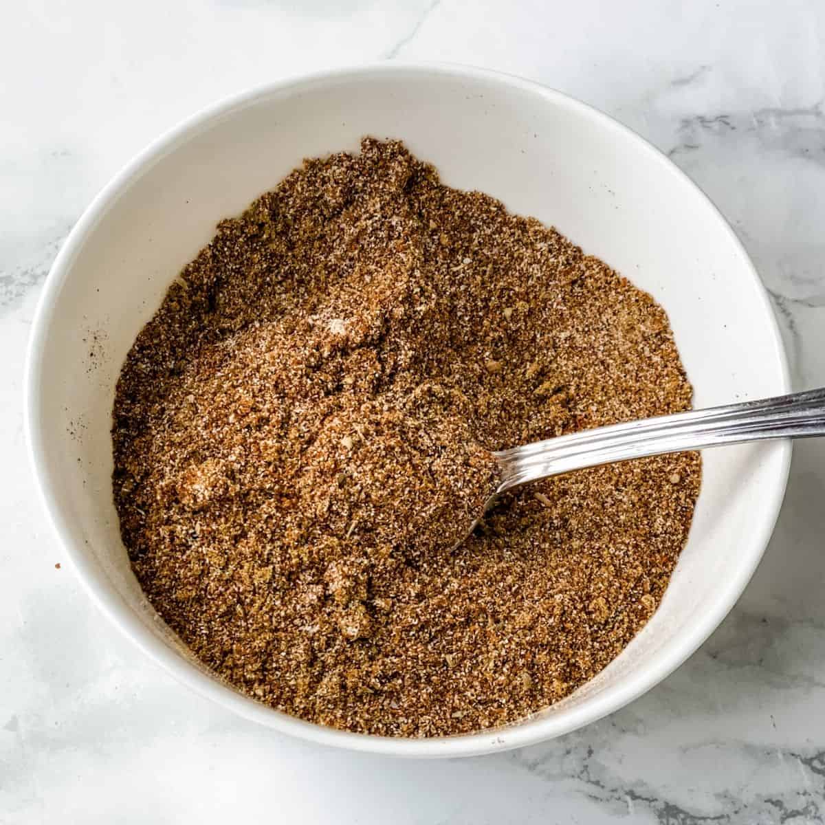 homemade fajita seasoning in a bowl