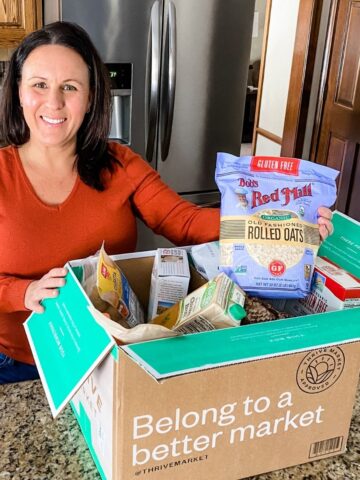 Tammy Overhoff with her box from Thrive Market
