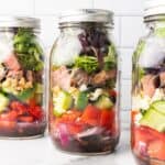 steak salad in a jar