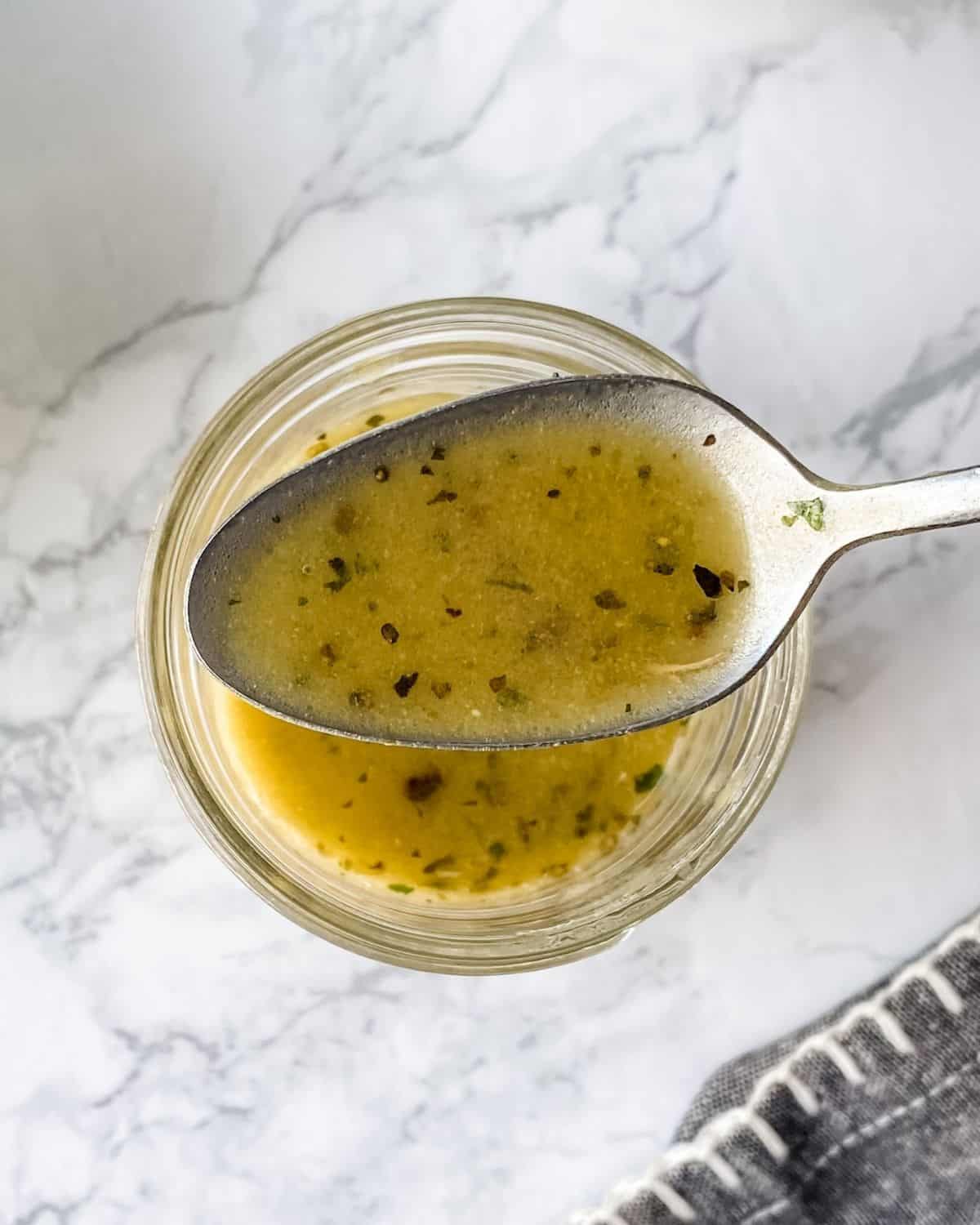 spoonful of italian salad dressing