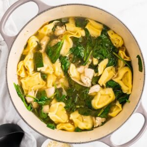 chicken tortellini soup with spinach