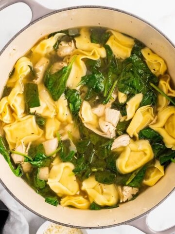 chicken tortellini soup with spinach