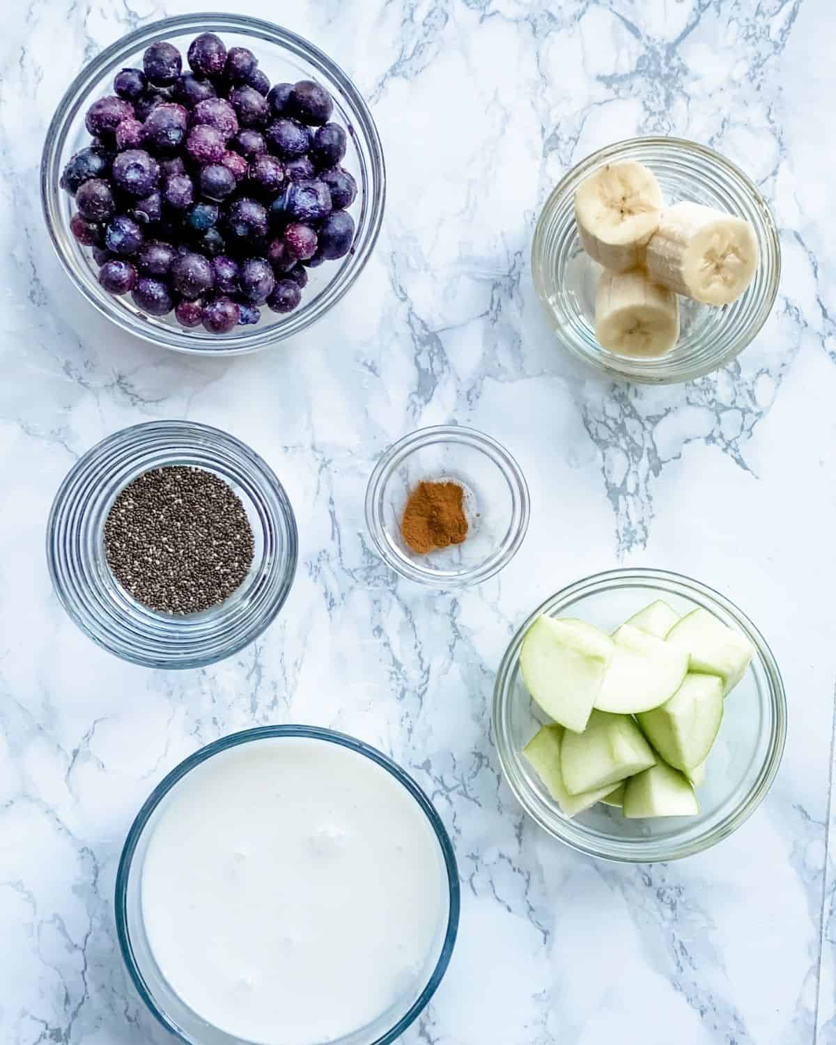 blueberry smoothie ingredients