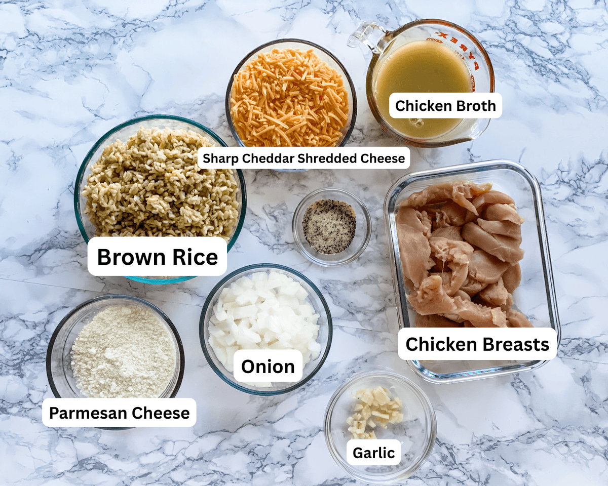 chicken and rice ingredients.