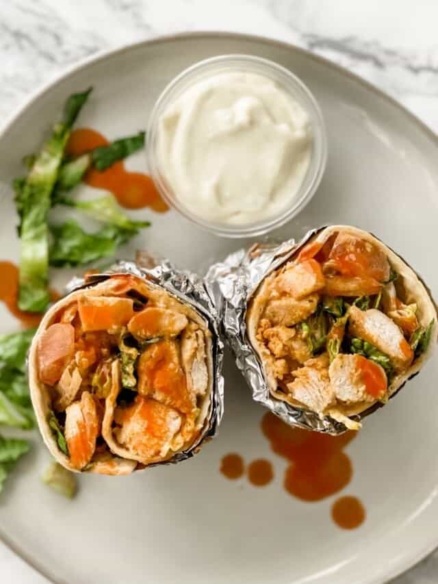 Healthy Buffalo Chicken Wrap Recipe - Organize Yourself Skinny