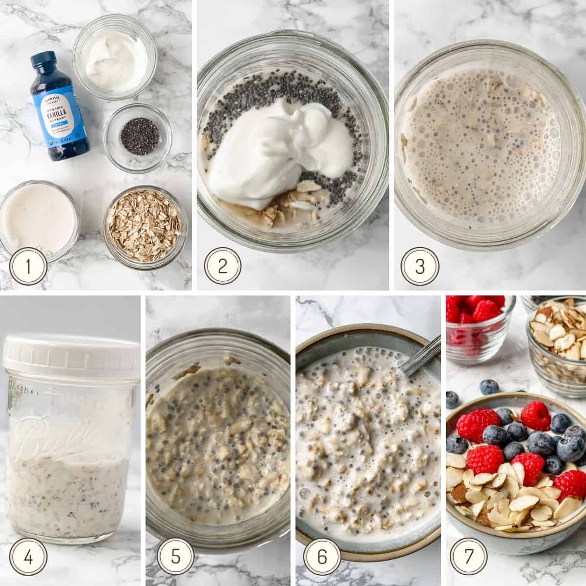 step by step clog showing how to make overnight oats.