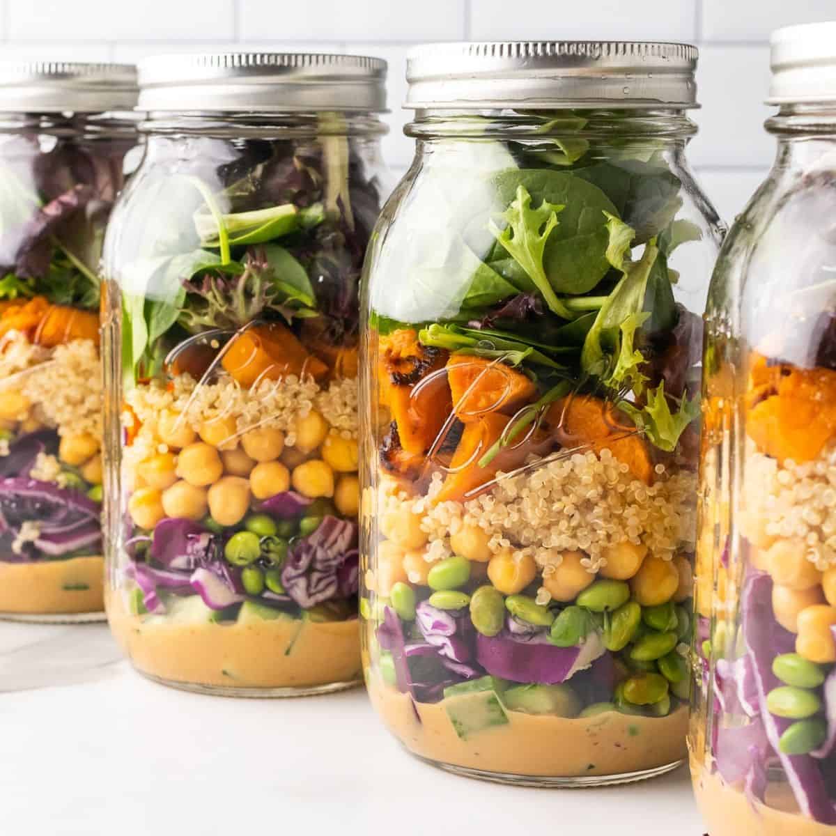 Easy Salad Jars - Hungry Healthy Happy