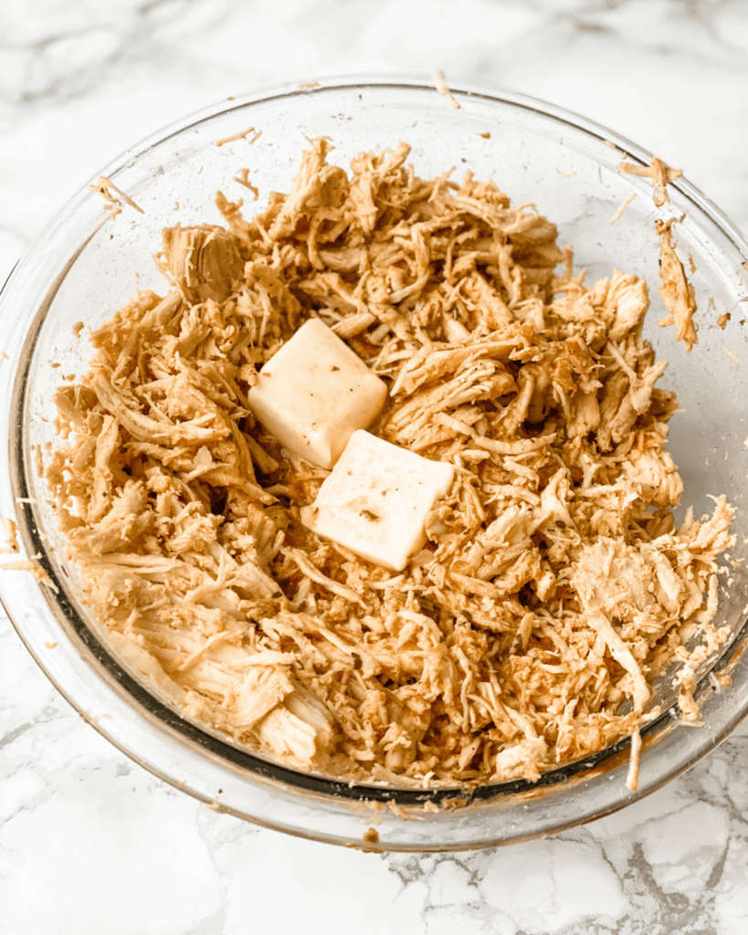 butter in shredded chicken
