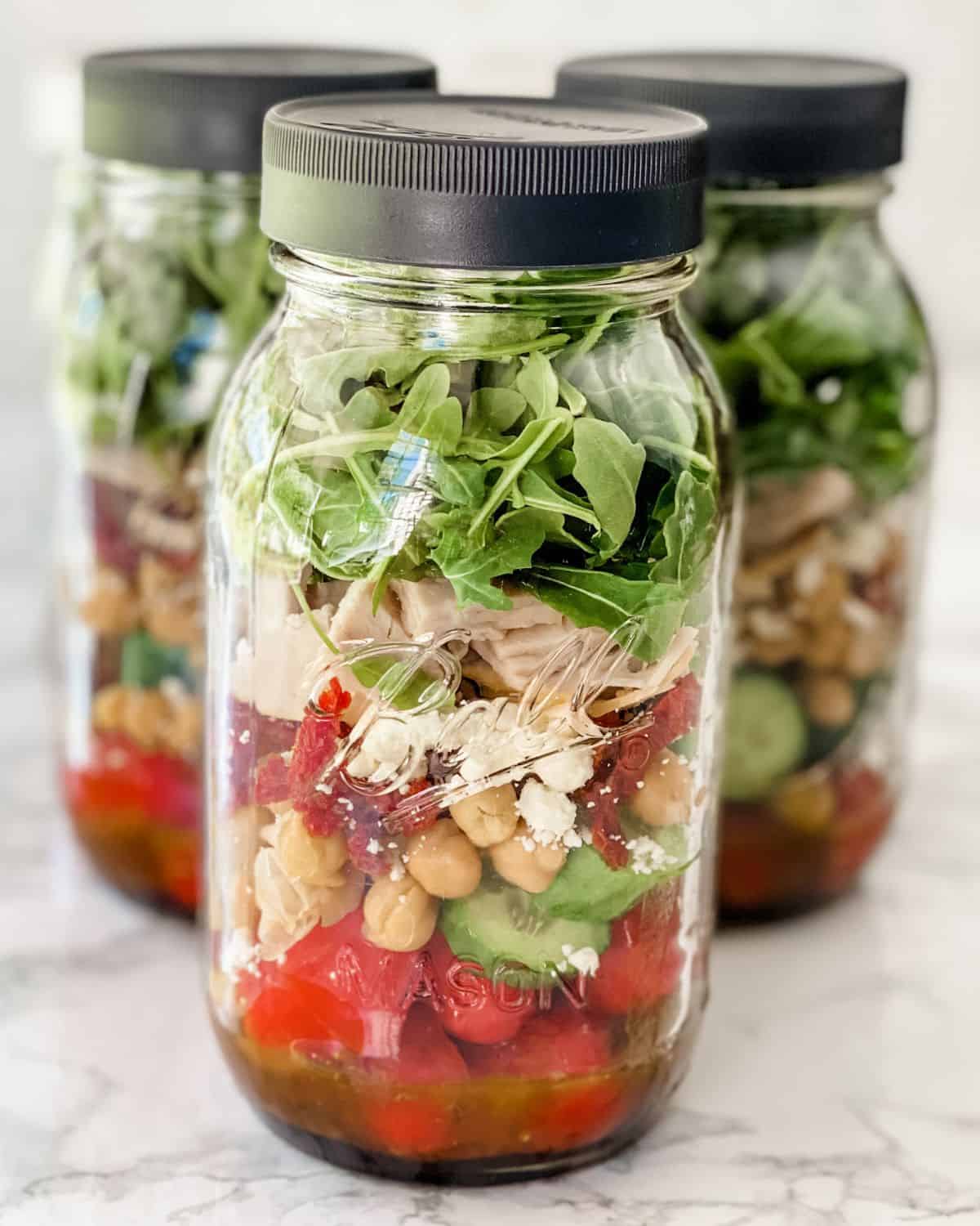 turkey mason jar salad