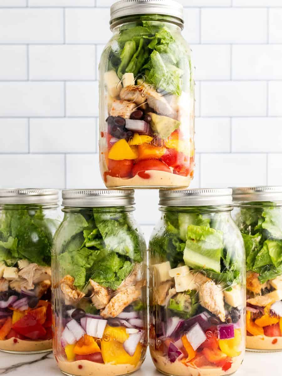 How to Layer a Mason Jar Salad Recipe! - Organize Yourself Skinny