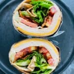 healthy turkey wrap with bacon