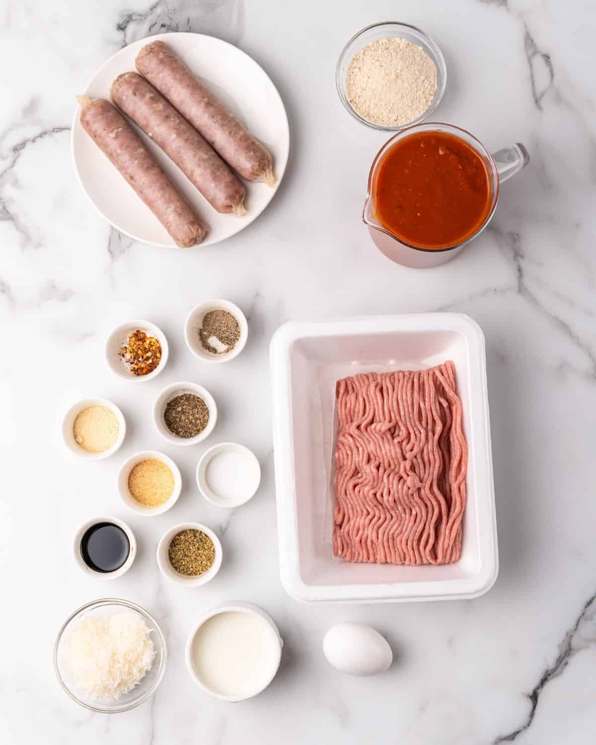 ingredients to make slow cooker turkey meatballs