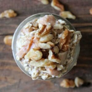 healthy apple cinnamon overnight oats