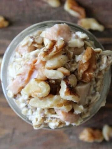 healthy apple cinnamon overnight oats