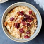 overhead picture of pumpkin overnight oats