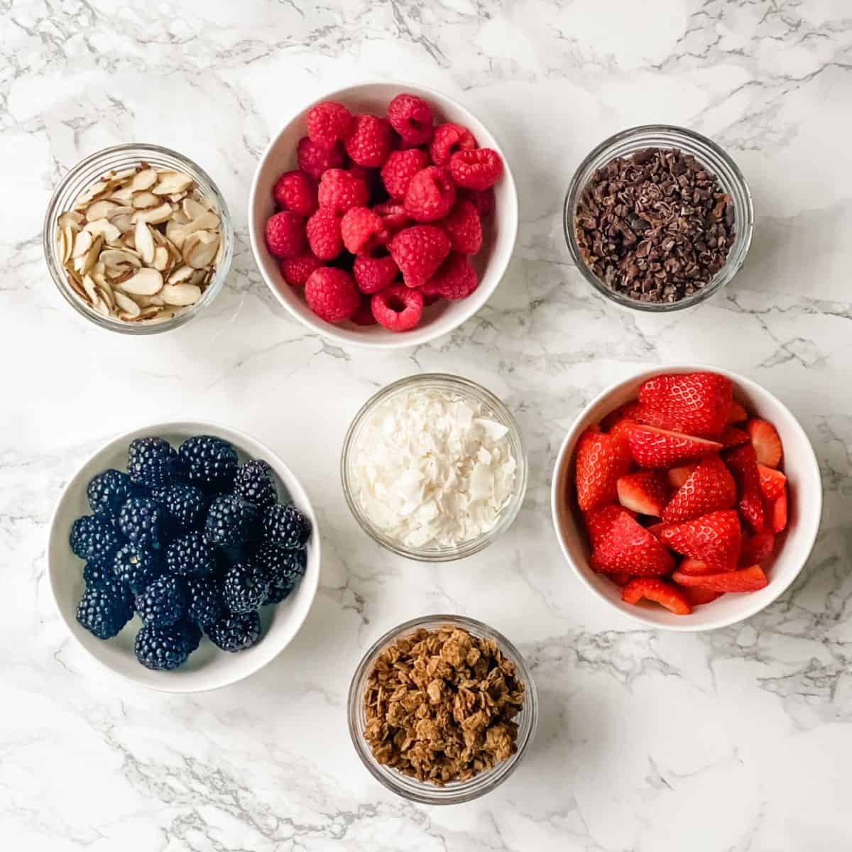 ingredients for a yogurt bowl.