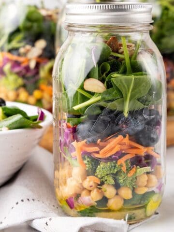 Detox salad in a jar.