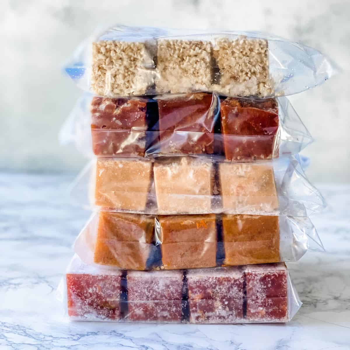 blocks of souper food cubes.