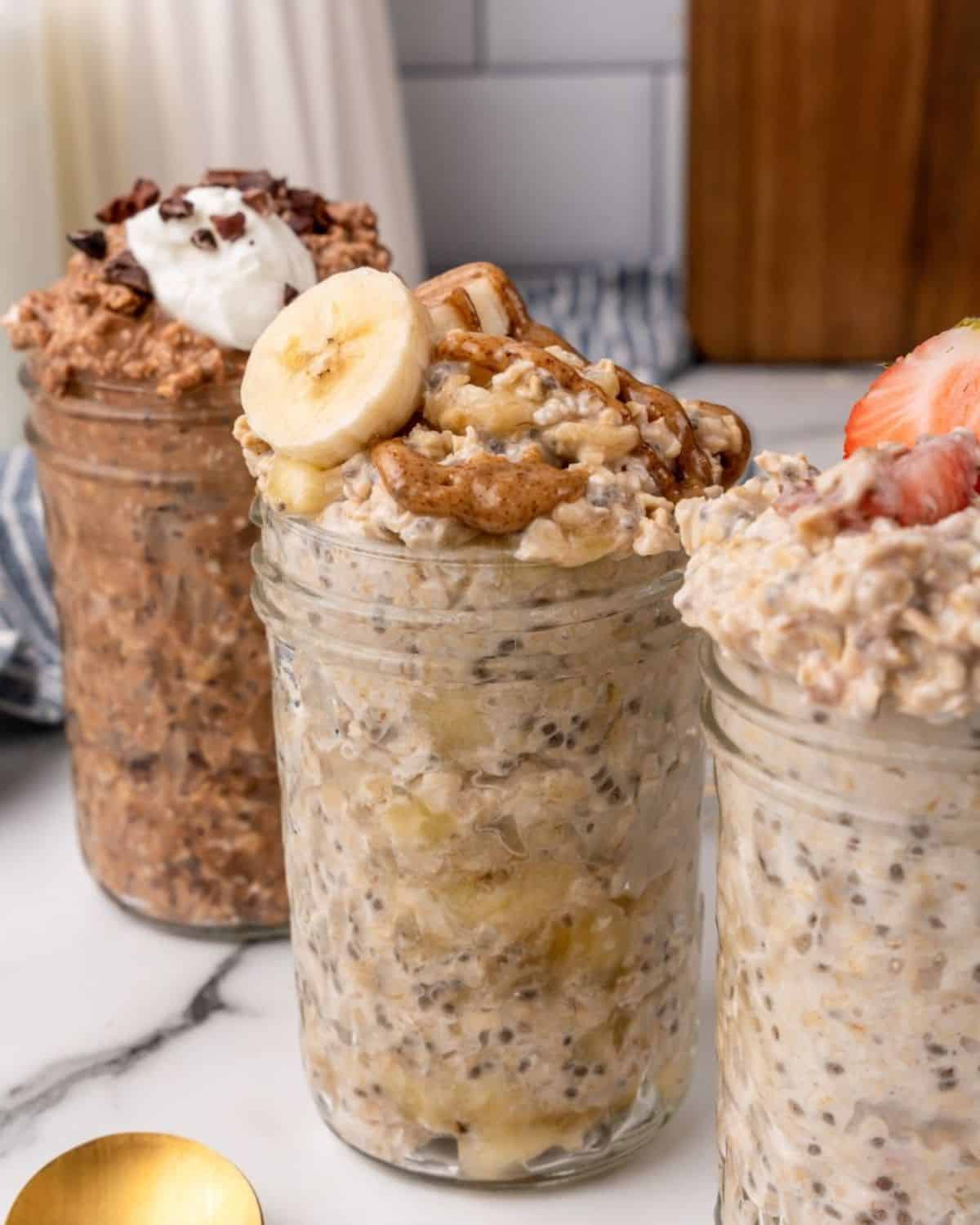 Overnight Oats Containers with Lids and Spoon, 1 Pack Mason Jars for  Overnight Oats, 600 ml Overnight Oats Jars Glass Oatmeal Container to Go  for Chia Pudding Yogurt Salad Cereal Meal Prep